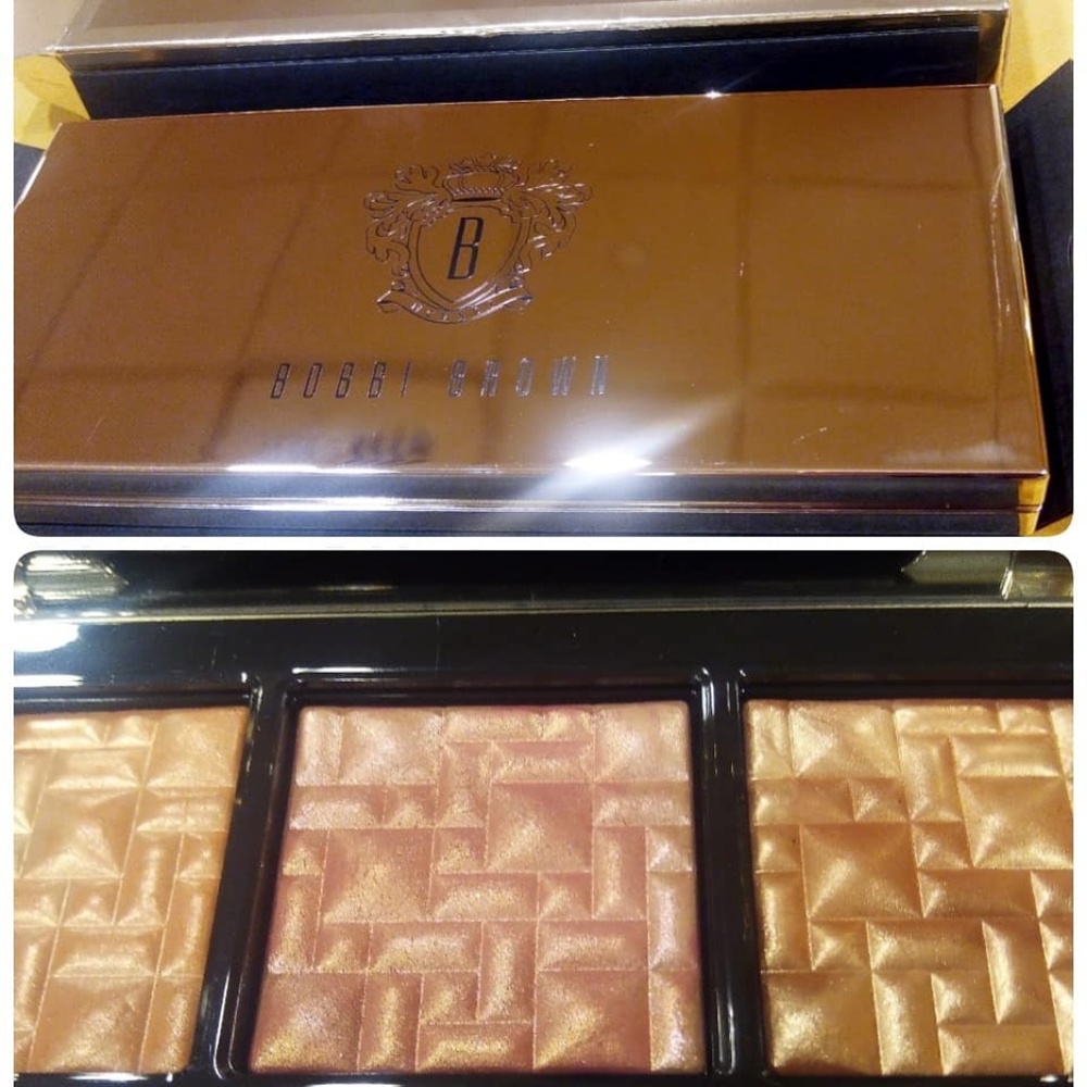AUTHENTIC Bobby brown 3 in 1 highlighter palette f
